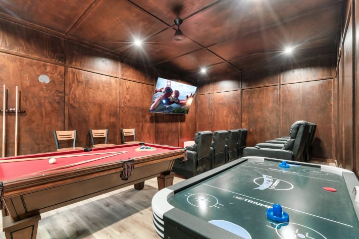 theater room/ pool table Sevierville, Tennessee Cabin Rental - Gallery Image #13