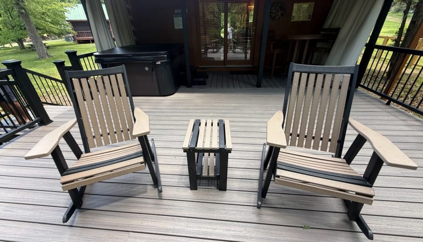 Comfy Rockers to relax on the back deck Townsend, Tennessee Cabin Rental - Gallery Image #17