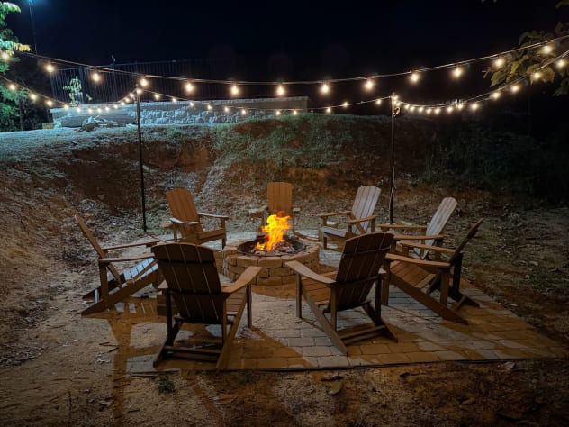 Outdoor secluded fire pit Gatlinburg, Tennessee Cabin Rental - Gallery Image #12