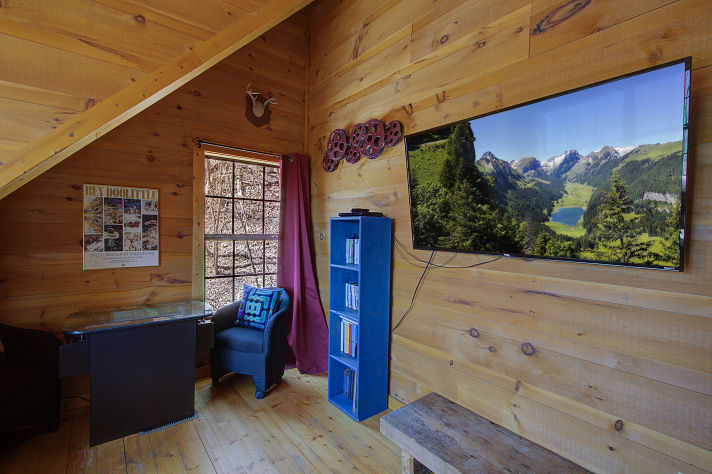Large TV in bonus room Gatlinburg, Tennessee Cabin Rental - Gallery Image #24