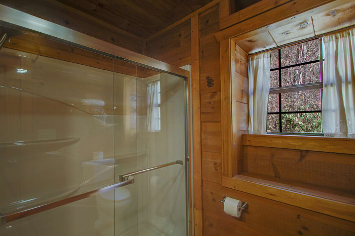 downstairs walk in shower Gatlinburg, Tennessee Cabin Rental - Gallery Image #22