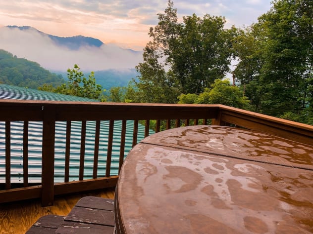 Hot tub at sunset Franklin, North Carolina  Rental - Gallery Image #24
