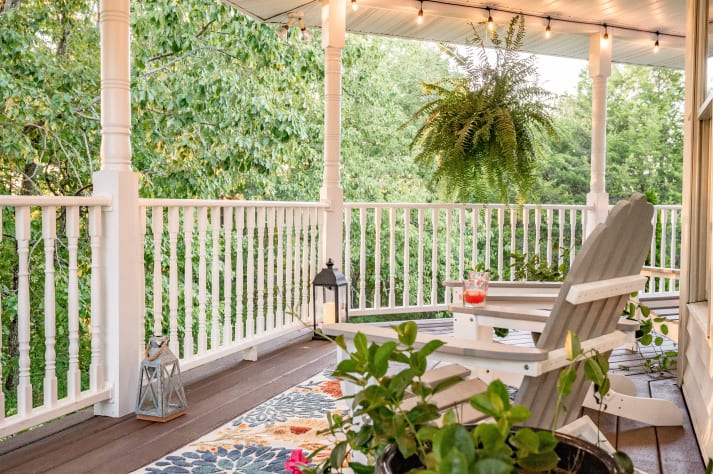 Enjoy your coffee on the back patio! Sevierville, Tennessee Cabin Rental - Gallery Image #25