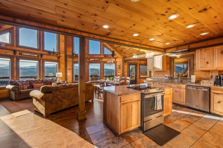 Prepare delicious meals for your family while taking in the incredible view. Sevierville, Tennessee Cabin Rental - Gallery Image #6