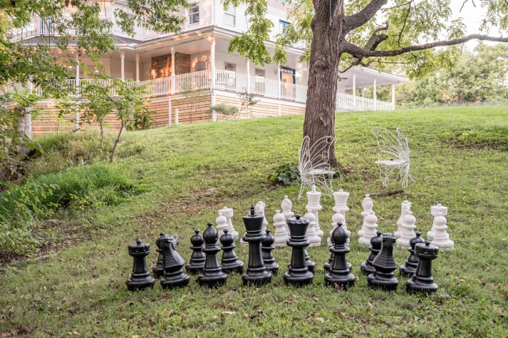 Play yard chess with the whole family. Sevierville, Tennessee Cabin Rental - Gallery Image #30