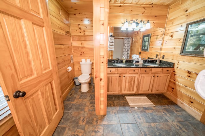 Bathroom 1 Pigeon Forge, Tennessee Cabin Rental - Gallery Image #30