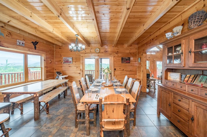 2 dining tables in the dining room for plenty of room for everyone! Pigeon Forge, Tennessee Cabin Rental - Gallery Image #6