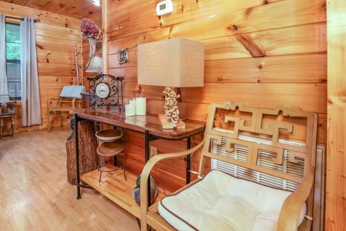 Permanent Vacation - Living Area - Smoky Mountain Honeymoon Cabin Sevierville, Tennessee Cabin Rental - Gallery Image #14