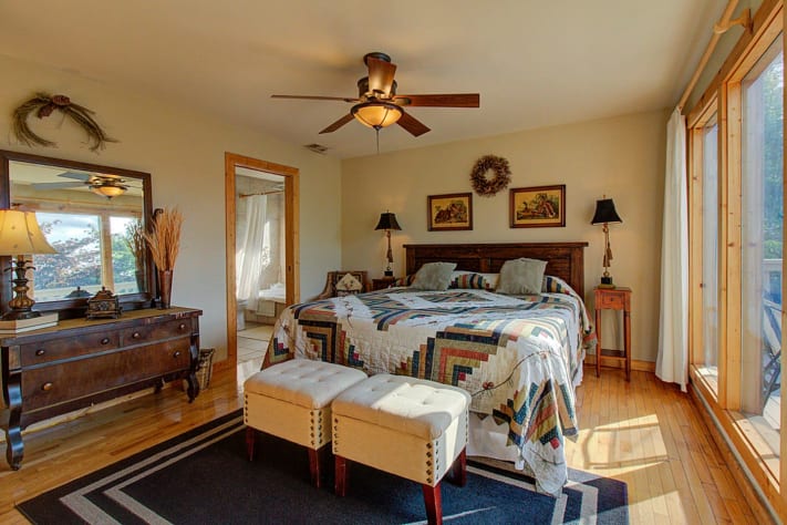 Second/Main Floor King Suite with sunset view over Chilhowee Mtn. Pigeon Forge, Tennessee Lodge Rental - Gallery Image #36