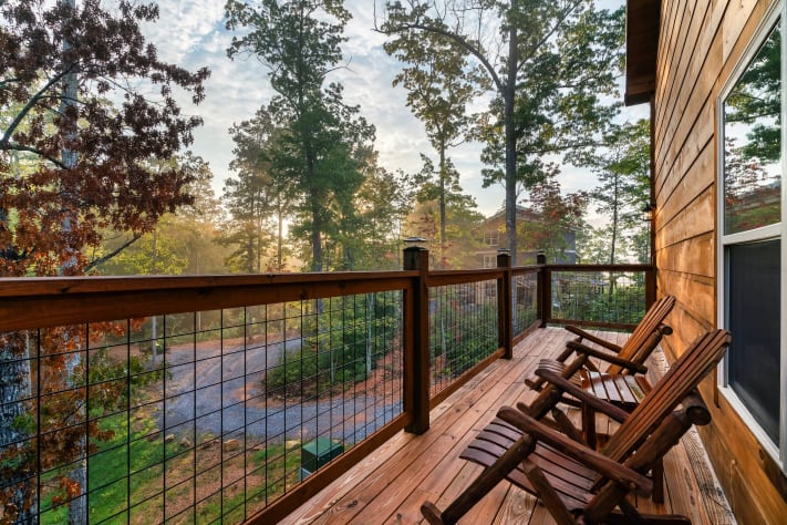Peaceful mountain and forest views wrap around every side of the cabin, so there's… Sevierville, Tennessee Cabin Rental - Gallery Image #36