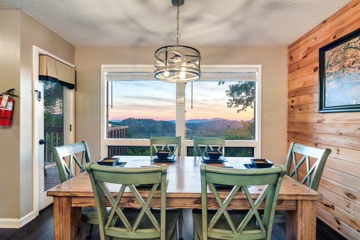 Kitchen Table with a View Gatlinburg, Tennessee Chalet Rental - Gallery Image #19