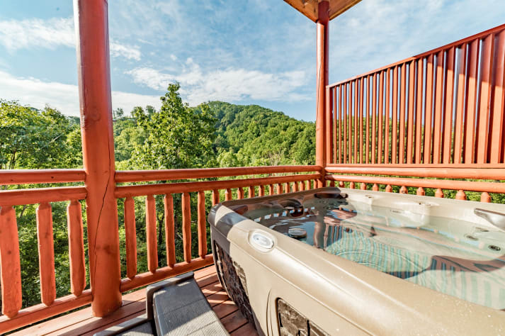 Hot tub has the views!  Pigeon Forge, Tennessee Cabin Rental - Gallery Image #3
