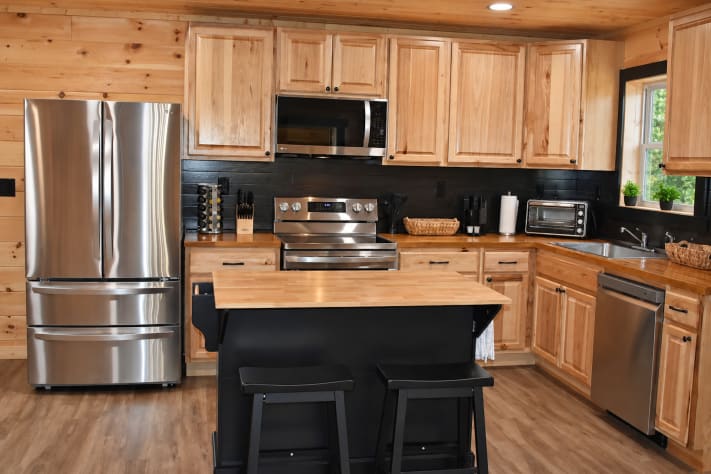 One of two fully equipped kitchens, with stainless appliances, a Keurig and drip… Sevierville, Tennessee Cabin Rental - Gallery Image #8