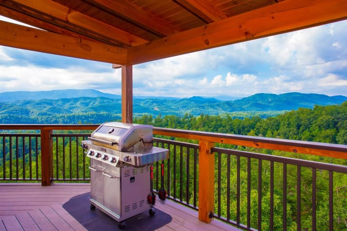 Grill will premiere mountain views! Pigeon Forge, Tennessee Cabin Rental - Gallery Image #13