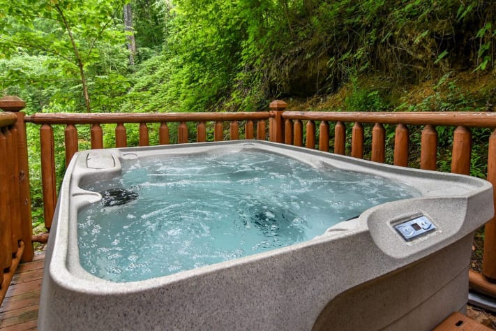 Hot Tub - Permanent Vacation - Smoky Mountain Honeymoon Cabin Sevierville, Tennessee Cabin Rental - Gallery Image #26