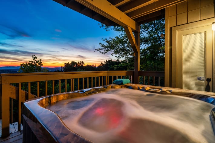 Hot Tub Gatlinburg, Tennessee Chalet Rental - Gallery Image #7