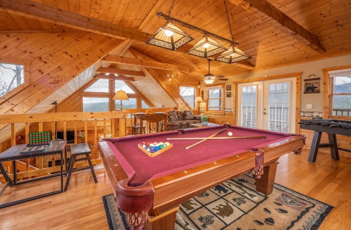 Over the Mountain - Loft Level with Pool Table Pigeon Forge, Tennessee Cabin Rental - Gallery Image #4
