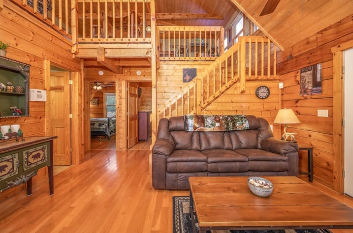 Over the Mountain - Living Area Pigeon Forge, Tennessee Cabin Rental - Gallery Image #12