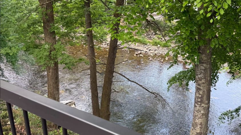View of Little River from the back deck... Townsend, Tennessee Cabin Rental - Gallery Image #3