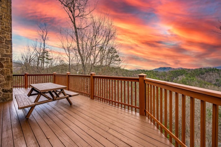 Over the Mountain - Sunset on the Deck Pigeon Forge, Tennessee Cabin Rental - Gallery Image #1