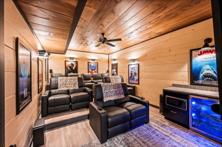 Enjoy an evening in at the movies. Netflix/HBO/Disney included! Sevierville, Tennessee Cabin Rental - Gallery Image #2