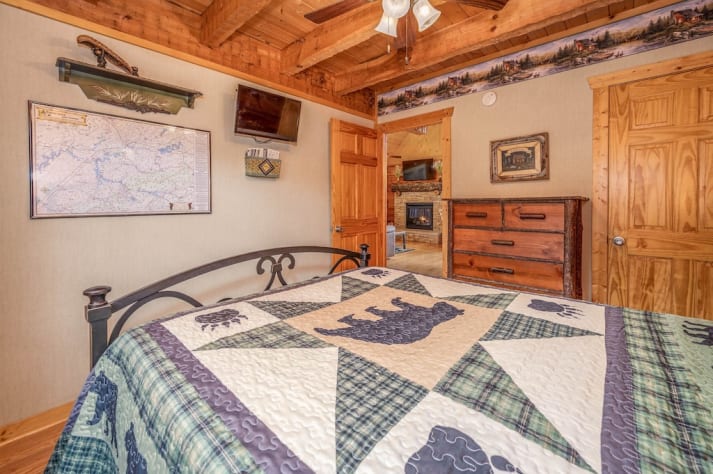 Over the Mountain - Main Level Bedroom #2 Pigeon Forge, Tennessee Cabin Rental - Gallery Image #24