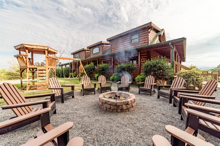Fire pit area just outside the cabin! Pigeon Forge, Tennessee Cabin Rental - Gallery Image #8