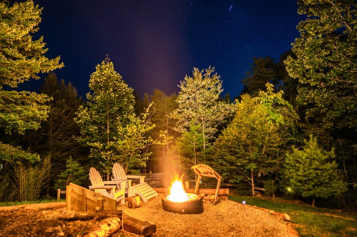 Fire pit in the backyard Pigeon Forge, Tennessee Cabin Rental - Gallery Image #1