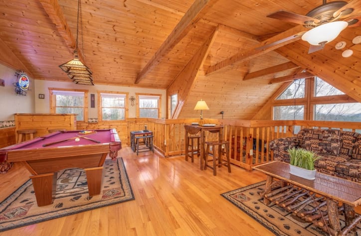 Over the Mountain - Loft Level with Pool Table Pigeon Forge, Tennessee Cabin Rental - Gallery Image #29