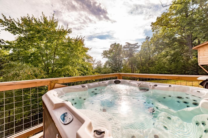 Hot tub for ultimate relaxation! Pigeon Forge, Tennessee Cabin Rental - Gallery Image #4