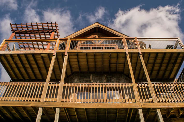 Back of Cabin from ground Pigeon Forge, Tennessee Cabin Rental - Gallery Image #22