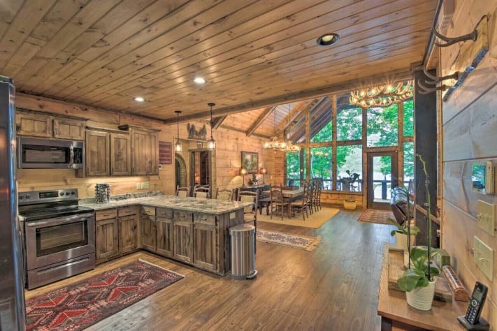 Prepare meals with a view! Nantahala Lake, North Carolina Cabin Rental - Gallery Image #10