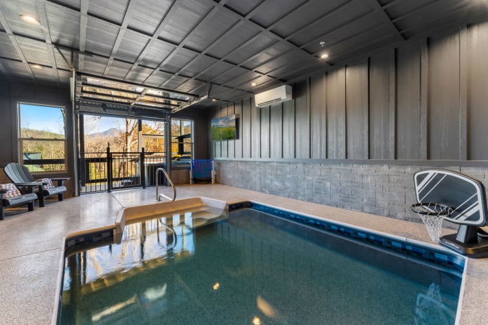 Take a splash in your own private indoor pool! It is heated year round to 82-84… Gatlinburg, Tennessee House Rental - Gallery Image #4