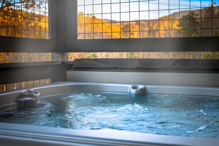 Indoor spa tub Gatlinburg, Tennessee House Rental - Gallery Image #9