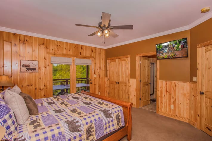 All rooms are equipped with televisions Pigeon Forge, Tennessee Cabin Rental - Gallery Image #11