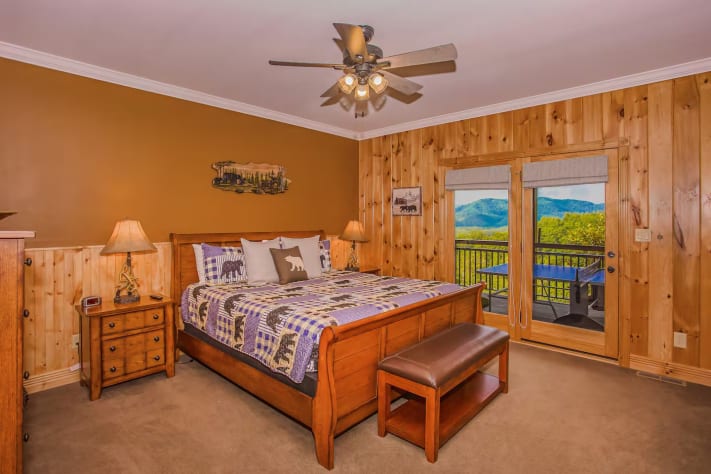 Room with balcony access and views Pigeon Forge, Tennessee Cabin Rental - Gallery Image #12