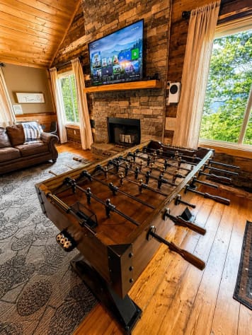 Enjoy a high quality foosball table with friends and family. Gatlinburg, Tennessee Cabin Rental - Gallery Image #4