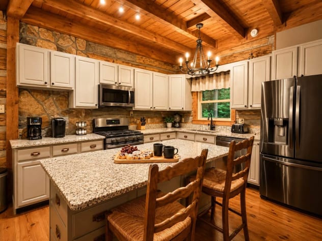 Fully stocked modern kitchen for whipping up a gourmet meal! Gatlinburg, Tennessee Cabin Rental - Gallery Image #12