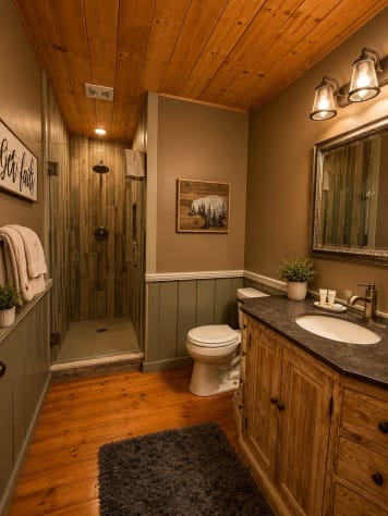 Master bath ensuite to master bedroom Gatlinburg, Tennessee Cabin Rental - Gallery Image #21
