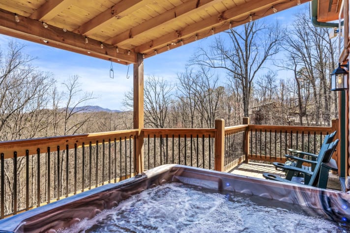 Hot tub with a view too Gatlinburg, Tennessee Cabin Rental - Gallery Image #3