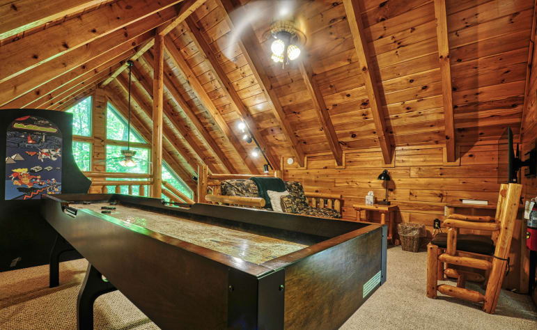 Loft fun and games to enjoy after a day of exploring the mountains Gatlinburg, Tennessee Cabin Rental - Gallery Image #12