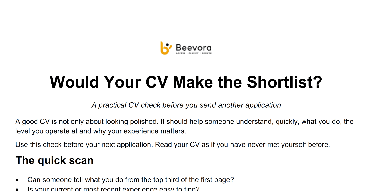 Would Your CV Make the Shortlist?