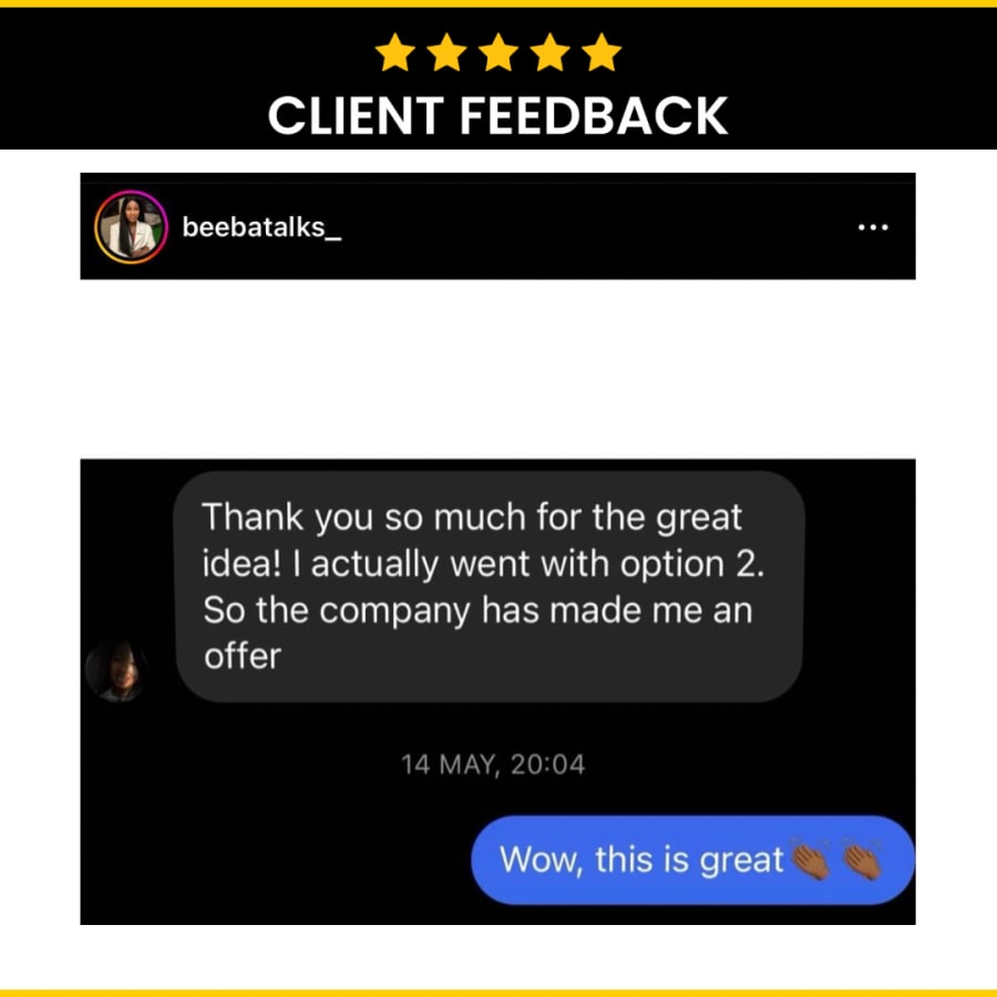 Testimonial from Client Feedback