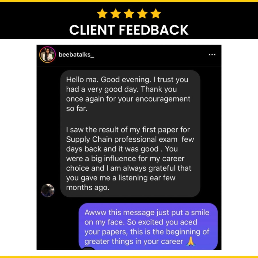 Testimonial from Client Feedback