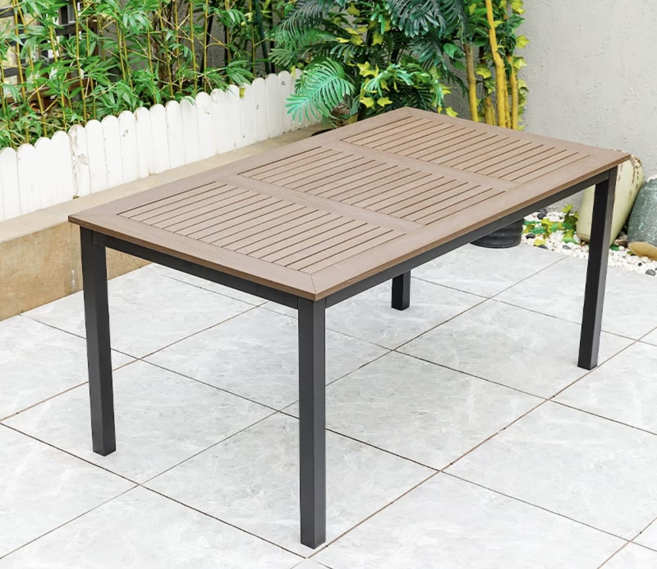 Bàn ghế gỗ nhựa ngoài trời hiện đại - ảnh 6