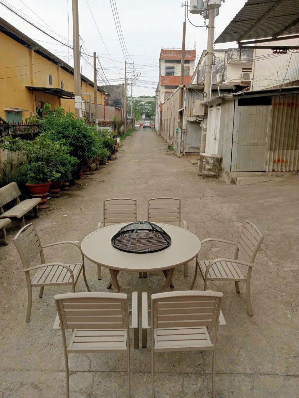 Bàn ghế gỗ nhựa ngoài trời tinh tế - ảnh 4