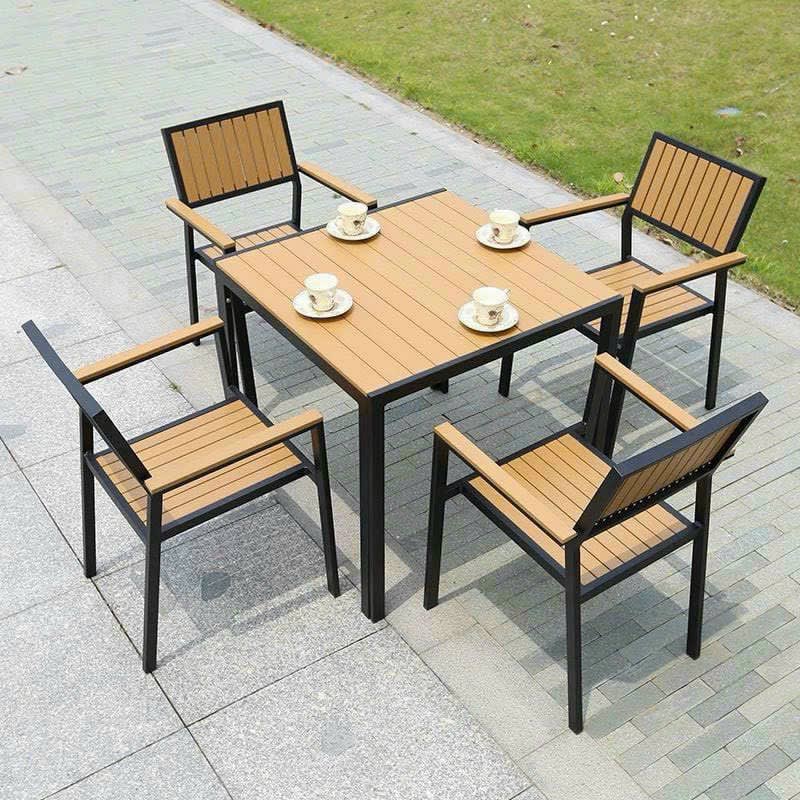 Bàn ghế gỗ nhựa ngoài trời cao cấp - ảnh 6
