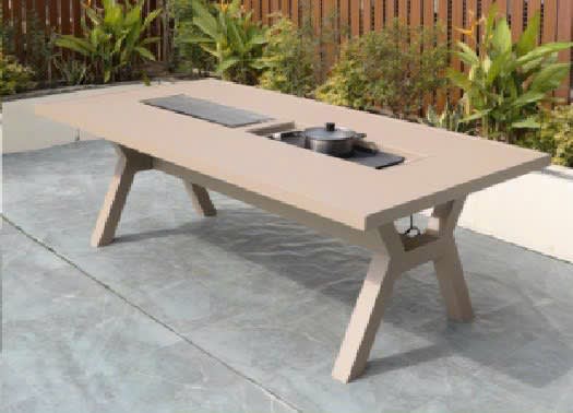 Bàn ghế gỗ nhựa ngoài trời êm ái - ảnh 2