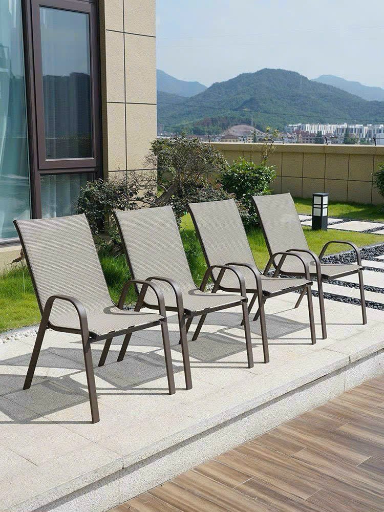 Bàn ghế gỗ nhựa ngoài trời hiện đại - ảnh 3