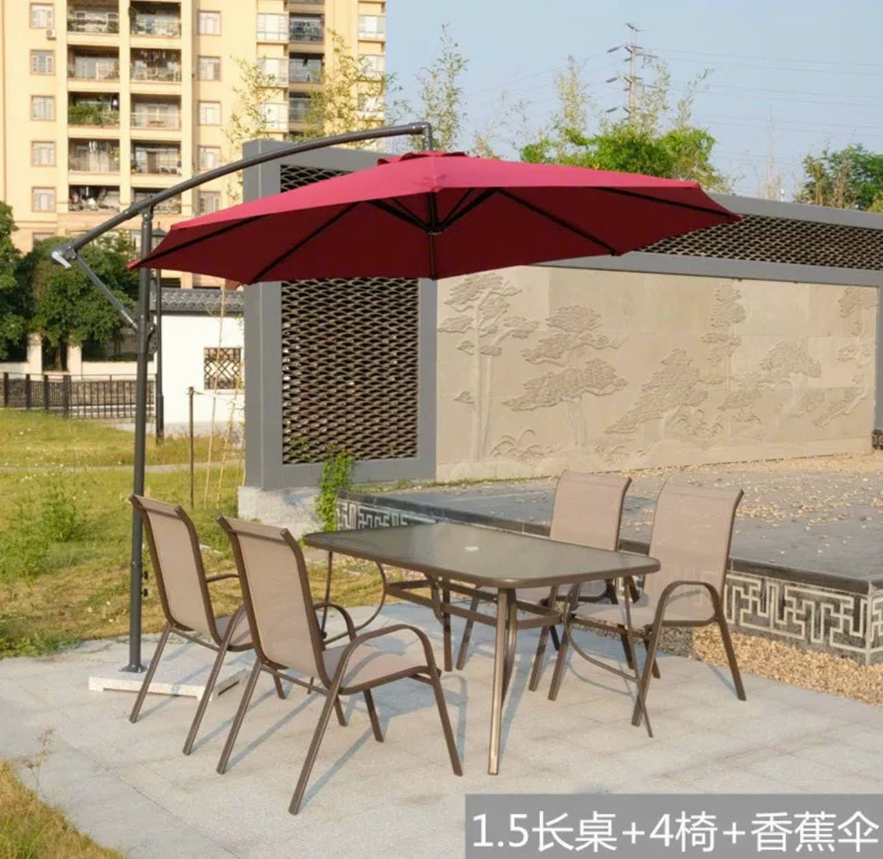 Bàn ghế gỗ nhựa ngoài trời hiện đại - ảnh 11